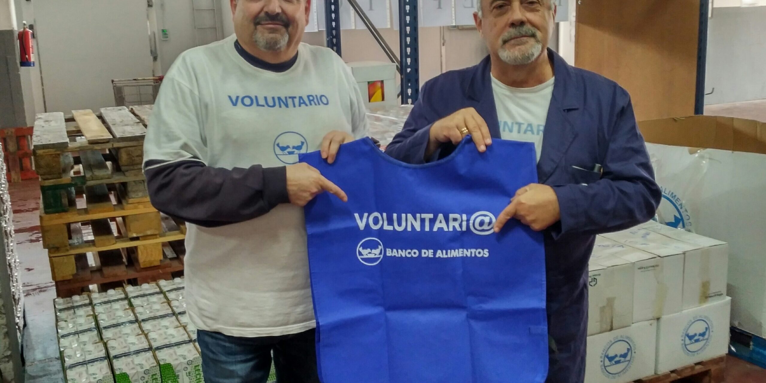 Juan y Emilio animando a hacerse voluntari@s Banco Alimentos